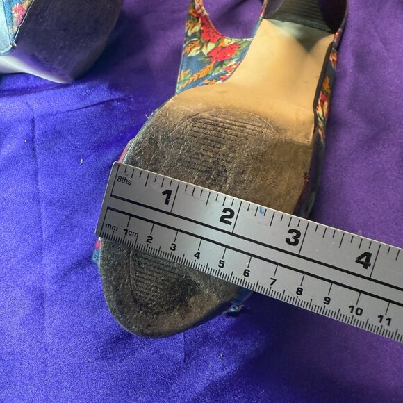 📌Madden Girl Floral Fabric 5 " High Heels Slingback Sandal with Platform - Picture 8 of 14